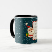 Santa Sneeuwvlok Elegant Traditional Green Mok (Voorkant links)