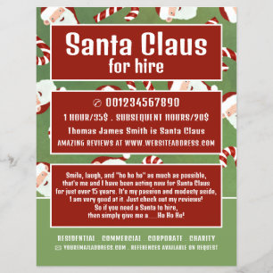 Santa Snoep, Santa Claus Entertainer Adverteren Flyer
