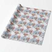 Santa Snow Cadeaupapier (Uitgerold)