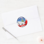 Santa Snowglobe Holiday Cards zegels (Envelop)
