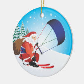 Santa Snowkite Ski Ornament (Links)