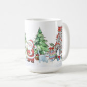 Santa Snowman Rendier Kerstmis Koffiemok (Voorkant rechts)