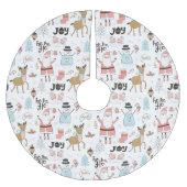 Santa, Snowman, rendierpatroon ID559 Kerstboom Rok (Voorkant)