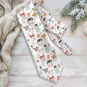 Santa, Snowman, rendierpatroon ID559 Stropdas