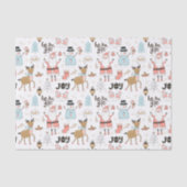 Santa, Snowman, rendierpatroon ID559 Tissuepapier (Voorkant)