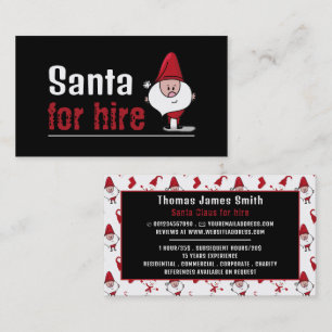 Santa & Snowman, Santa Claus Entertainer Visitekaartje