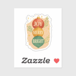 Santa & Snowman Winter Scene – Festive Holiday  Sticker