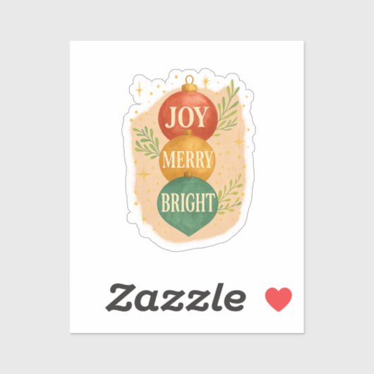 Santa & Snowman Winter Scene – Festive Holiday  Sticker (Vel)