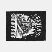Santa Snowmobile Riding Snowmobiling Christmas  Fleece Deken (Voorkant (Horizontaal))
