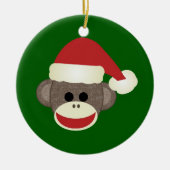 Santa Sock Monkey Ornament (Voorkant)
