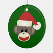 Santa Sock Monkey Ornament (Links)