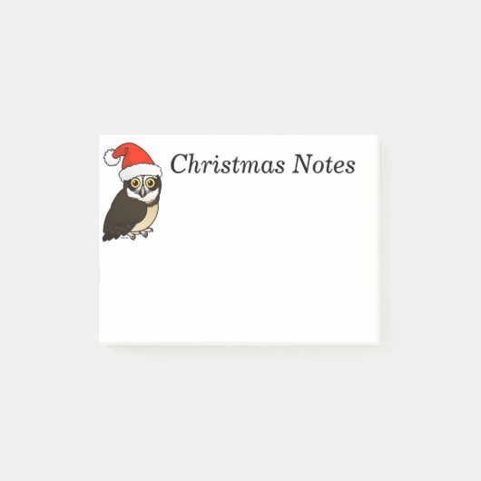 Santa Spectacled Owl Post-it® Notes (Voorkant)