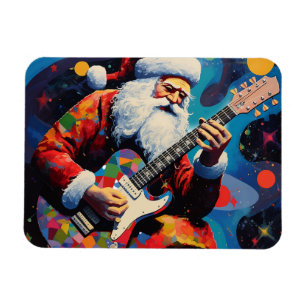 Santa speelt gitaar magneet