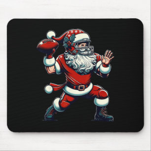 Santa Spelen Amerikaans Football Kerstmis Vrouwen Muismat