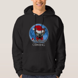 Santa Sphynx Cat Merry Kerstmis komt grappige X Hoodie