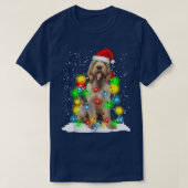 Santa Spinone Italiano-kerstlicht Pajama Dog T-shirt (Design voorkant)