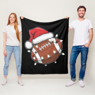 Santa Sports Mannen Boys Christmas Football Player Fleece Deken