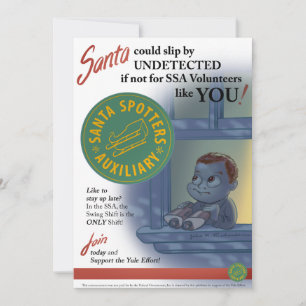 "Santa Spotters" kerstkaart uit de jaren '40, nost