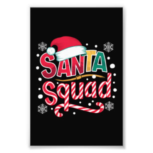 Santa Squad Kerstploeg Familie Matching Santa Bema Foto Afdruk