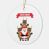 Santa Squad Reindeer Grappig Keramisch Ornament (Links)