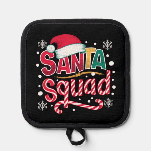 Santa Squad Xmas Squad Familie Bijpassende Santa C Pannenlap (Voorkant)