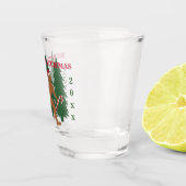 Santa Squatch Funny Kerstgeek op maat Shot Glas (Rechts)