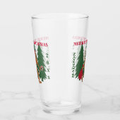 Santa Squatch Funny Kerstmis Gepersonaliseerde Gee Glas (Rechts)