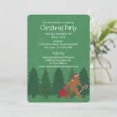 Santa Squatch Kerstfeest Squatchy Fun Kinder Kaart (Staand voorkant)