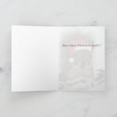 Santa Squirrel Cheeker! Cheeker! Christmas Feestdagen Kaart (Binnen)