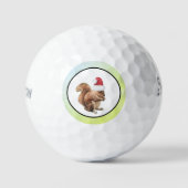 Santa Squirrel Humoureus Golfballen (Voorkant)