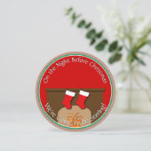 Santa Squirrel is Jolly · Feestdag Kaart (Staand voorkant)