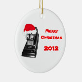 Santa Stapler Merry Kerstmis 2010 Keramisch Ornament (Rechts)