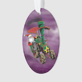 Santa-stoomtractor Ornament (voorkant)