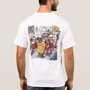 Santa Strike mannen witte T-shirt achterkant