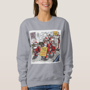 Santa Strike vrouwen grijs sweatshirt