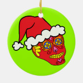 Santa Sugar Skull Keramisch Ornament (Achterkant)