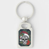 Santa Sugar Skull Sleutelhanger (Voorkant)