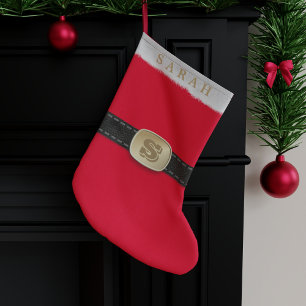 Santa Suit Belly Belt Red Kinder Kerstkous Kleine Kerstsok