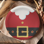 Santa Suit Belly Kerstmis Papieren Bordje