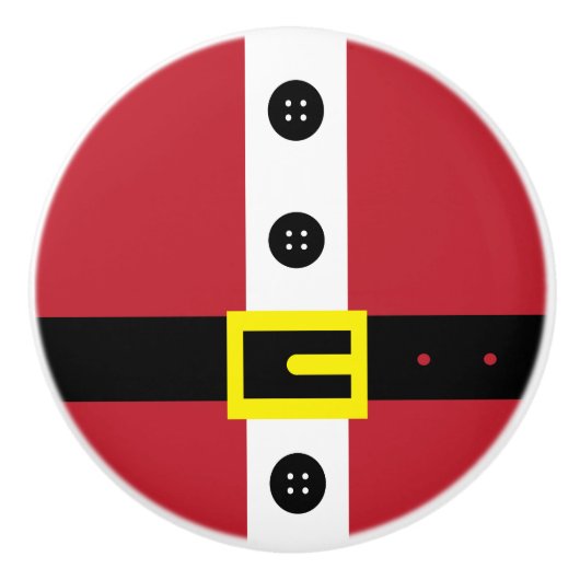 Santa Suit Keramische Knop (Voorkant)