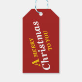 Santa Suit Merry Christmas Gift Labels Cadeaulabel (Achterkant)