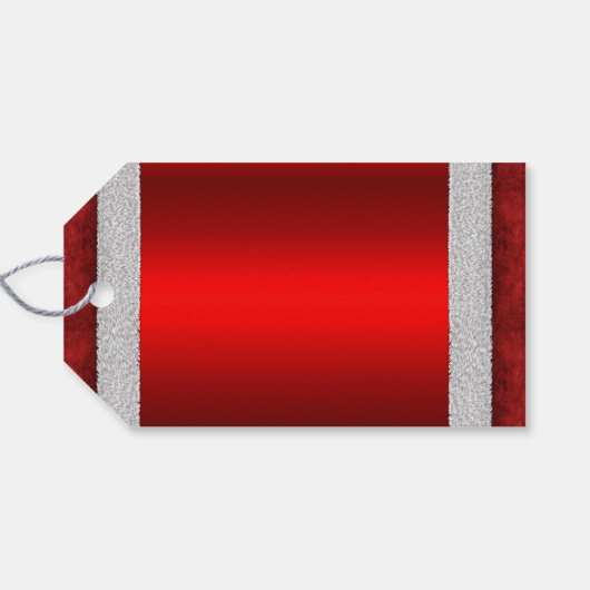 Santa Suit Red Kerstmis Cadeaulabel (Achterkant Horizontaal)