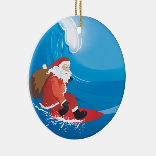 Santa Surf Ornament (Rechts)