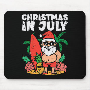 Santa Surfer Strand Kerstmis In Juli Grappige Zome Muismat