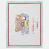 Santa Surname Year Keepomwille Fleece Deken (Voorkant)