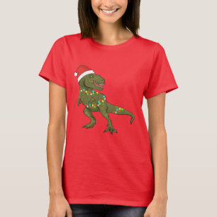 Santa T-Rex Dinosaur Kerstmis T-Shirt