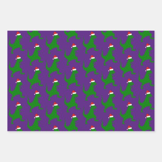 Santa T-Rex Inpakpapier Vel (Voorkant 3)