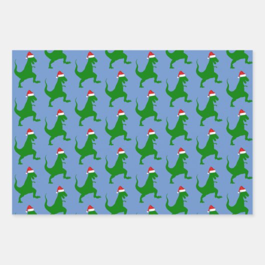 Santa T-Rex Inpakpapier Vel (Voorkant 2)