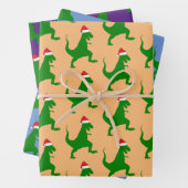 Santa T-Rex Inpakpapier Vel (In situ)