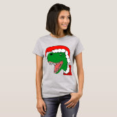 Santa T-Rex-Shirt T-shirt (Voorkant volledig)